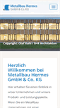 Mobile Screenshot of metallbau-hermes.de